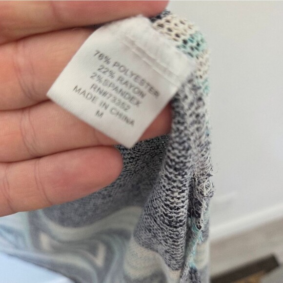 Aztec Tribal Print Hooded Open Front Cardigan Sweater Loose Knit Y2K 90s Gypsy S - Picture 8 of 8